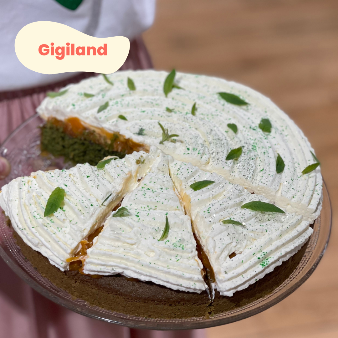 Recette du gâteau matcha verveine abricot de Gigiland